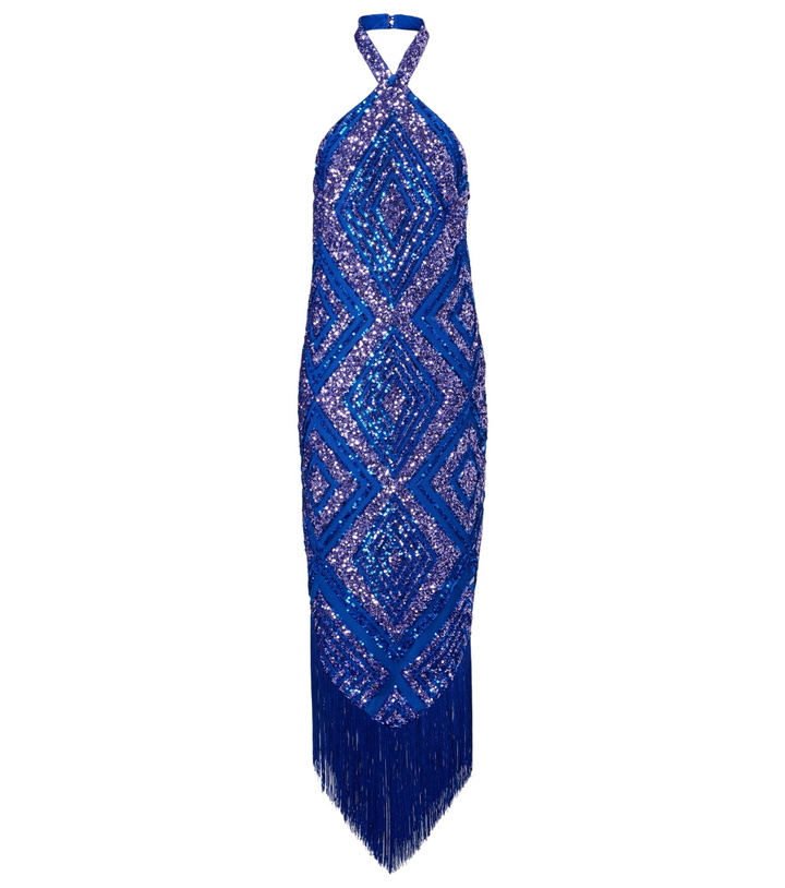 Photo: Taller Marmo Nina fringed sequined maxi dress