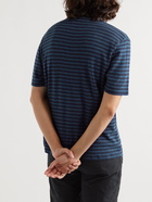 Folk - Classic Striped Slub Cotton-Jersey T-Shirt - Blue