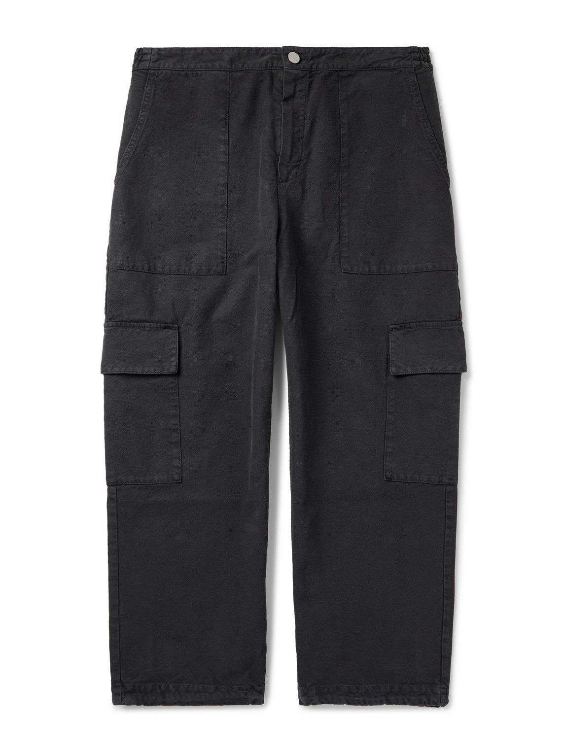 A Kind Of Guise - Tarun Tapered Cotton-Canvas Cargo Trousers - Black