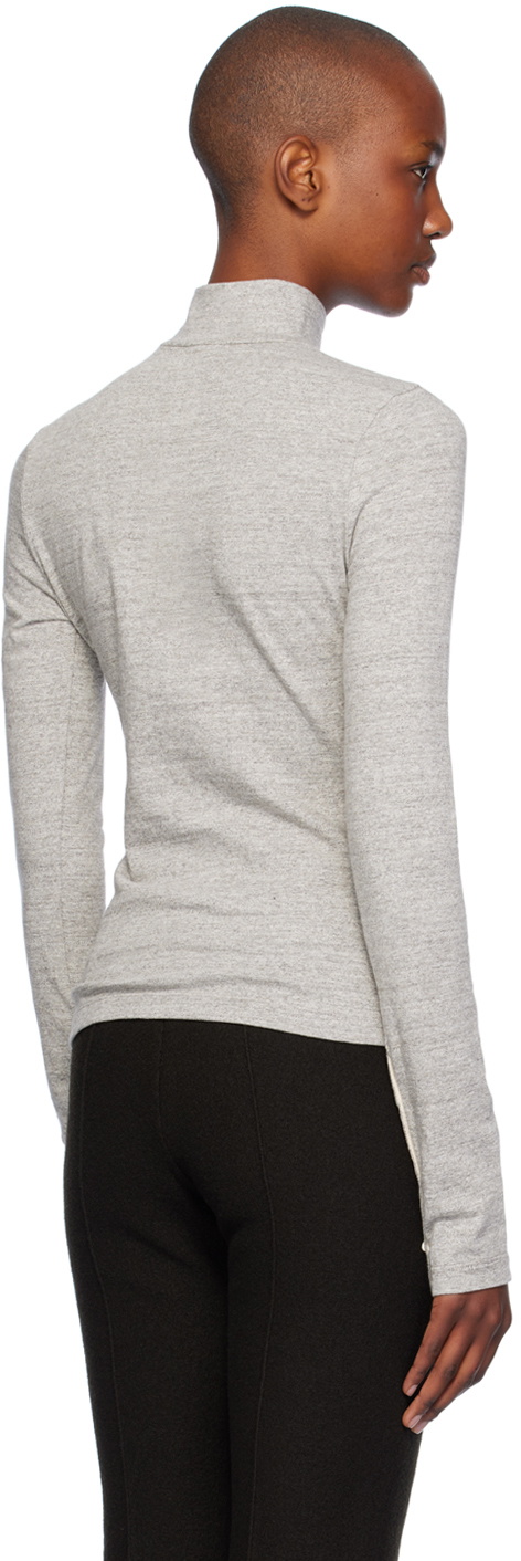 UMBER POSTPAST Gray Cotton Jersey Turtleneck