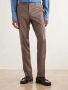 Canali - Slim-Fit Wool-Twill Suit Trousers - Brown