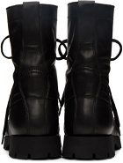 Jil Sander Black Braided Lace-Up Boots