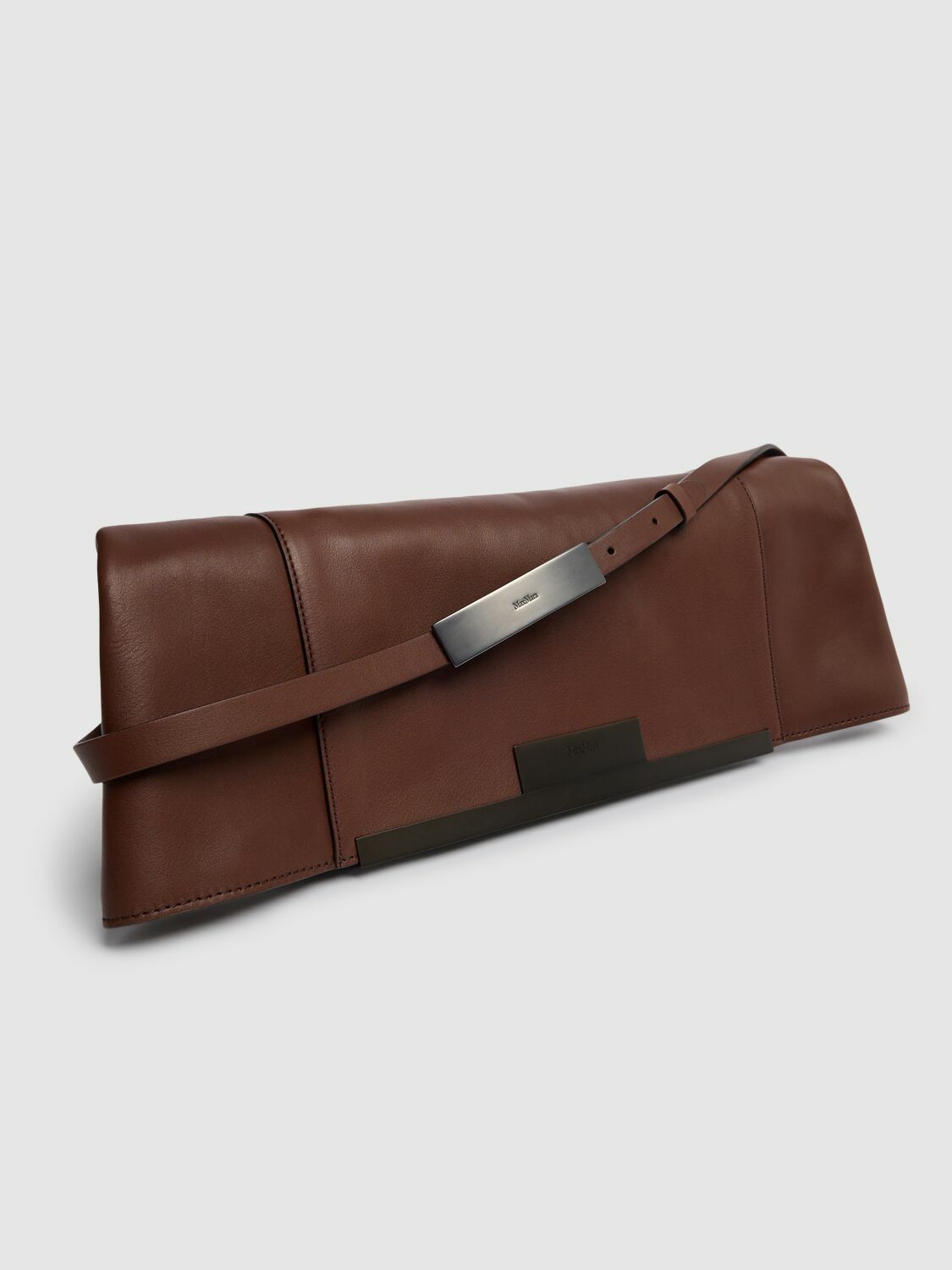 【Max Mara】CLASPS EXTRA-SMALL LEATHER CLUTCH BAG MAX MARA Small Clasp Leather Clutch Max Mara