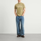 Late Checkout Men's Logo Vintage Ringer T-Shirt in Green