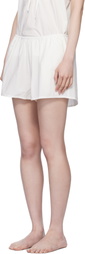 Deiji Studios White U Shape Cotton Tank Top & Shorts Set