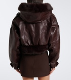 Retrofête Jia cropped leather jacket