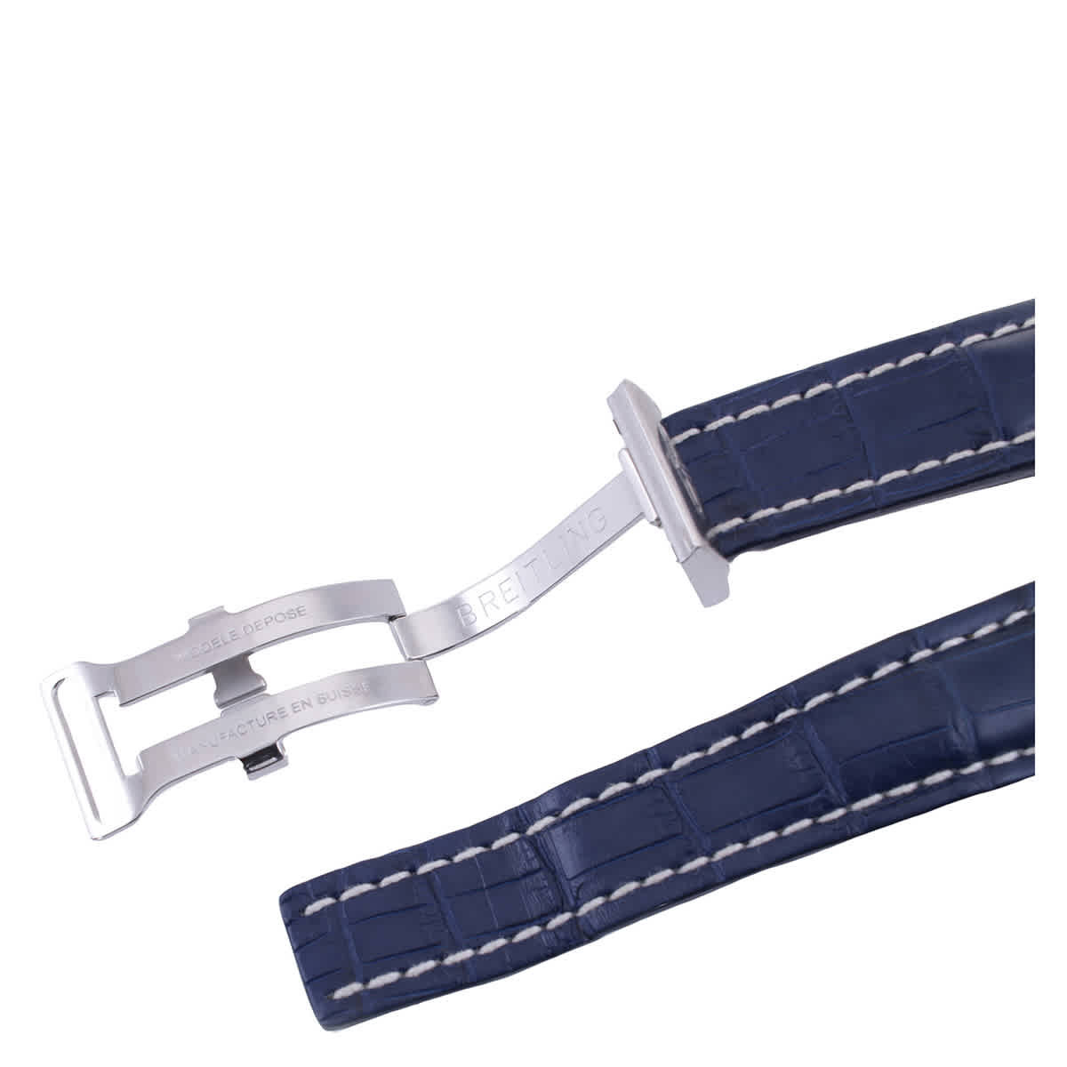 Breitling 24 MM Blue Leather Strap 747P-A20D.1