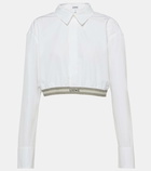 Loewe Cropped cotton poplin shirt