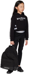 Balmain Kids Black Printed Leggings