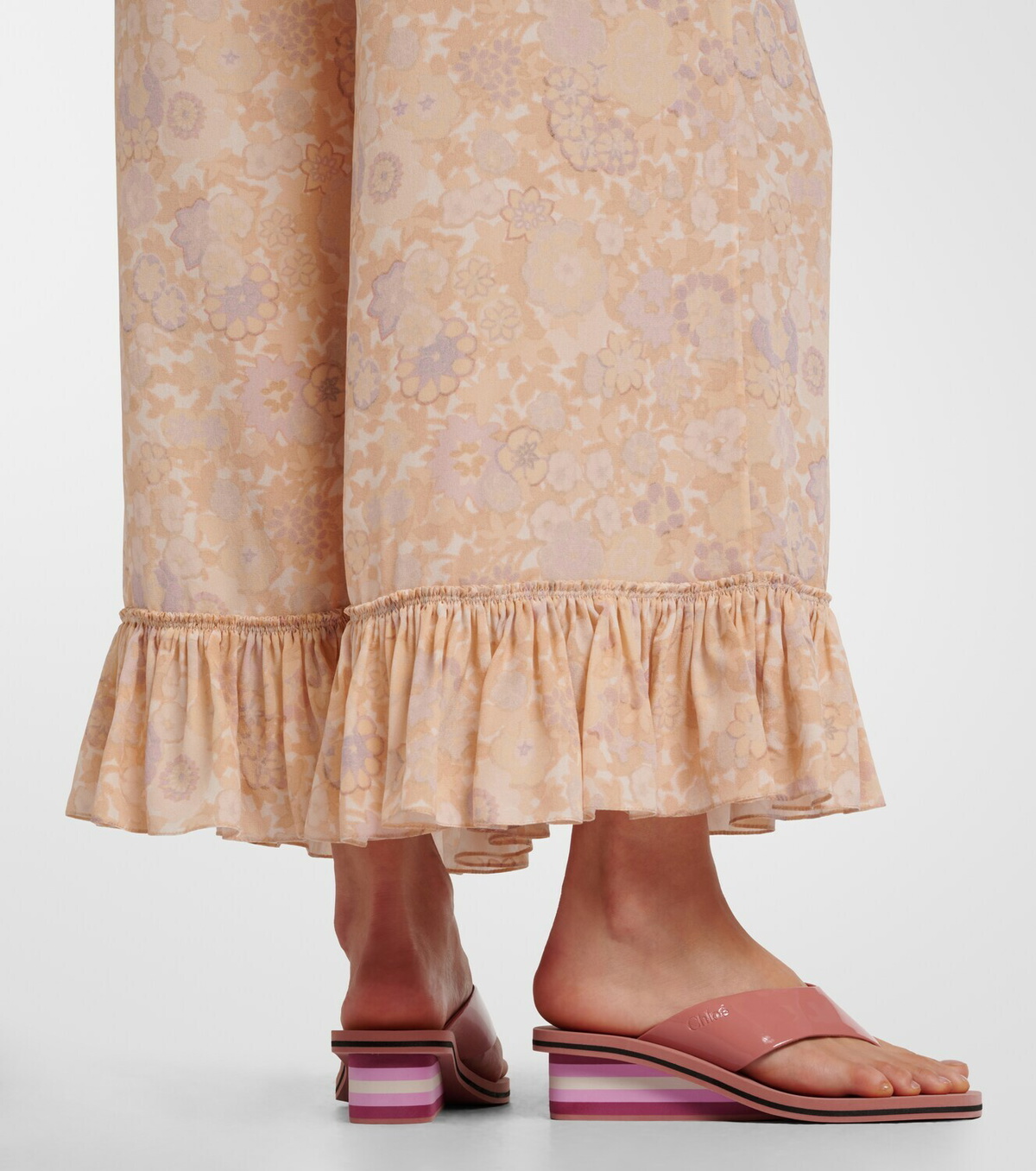 Chloé Swimming Cool leather wedge thong sandals