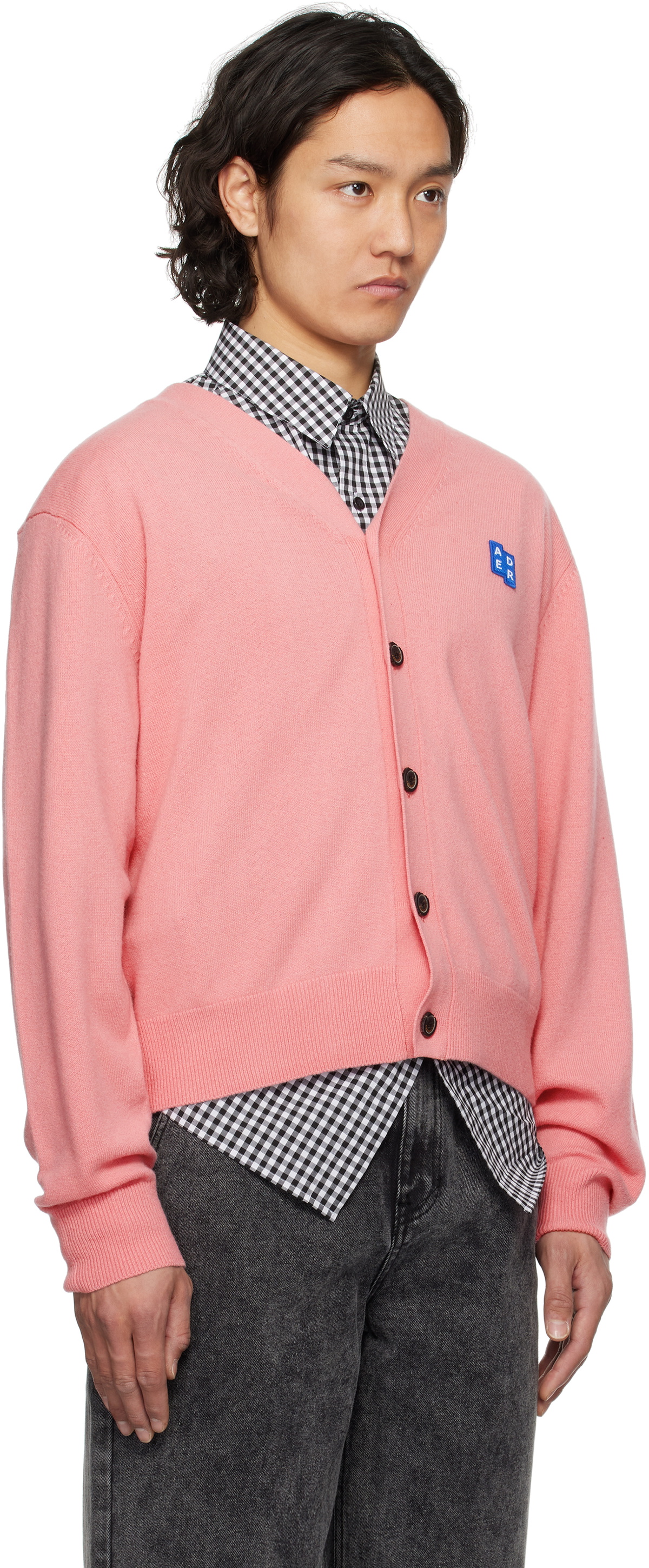ADER error Pink Sig; TRS Tag 01 Cardigan