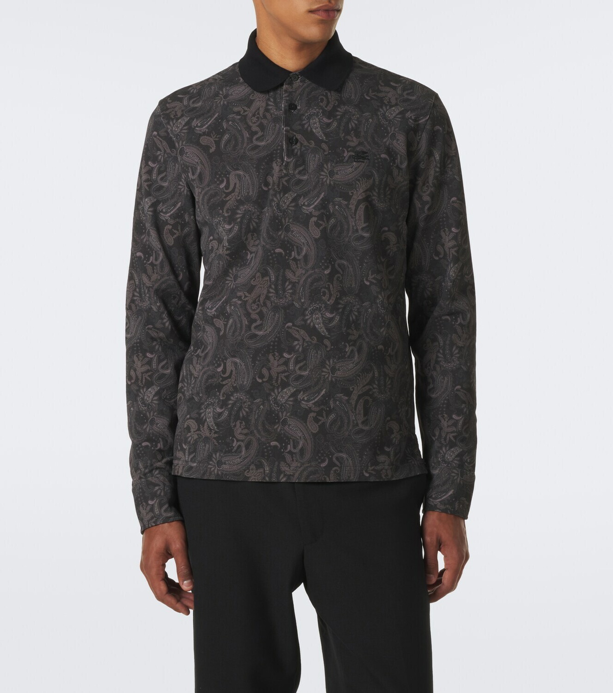 Etro Printed cotton piqué polo shirt