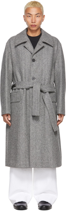 Photo: Solid Homme Grey Oversized Herringbone Jacket