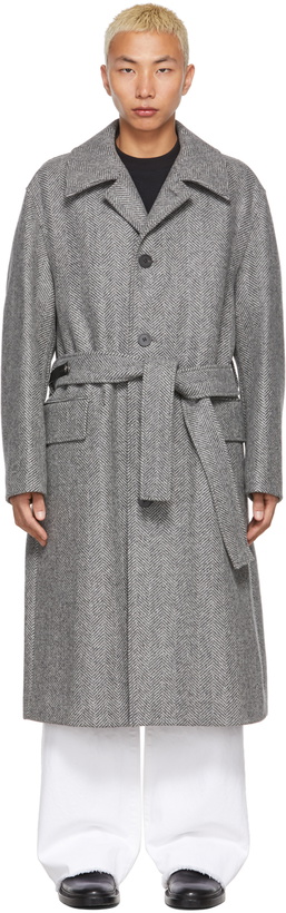 Photo: Solid Homme Grey Oversized Herringbone Jacket