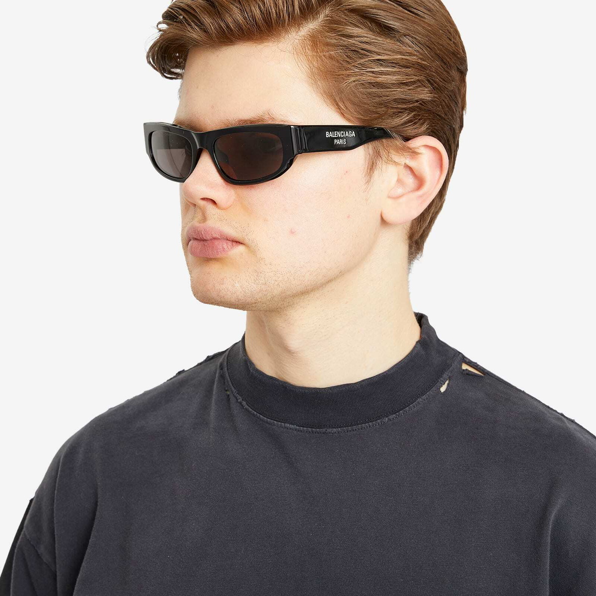 サングラス BALENCIAGA SS25 Balenciaga - BB0388S - 001 (BB0388S 001) Balenciaga BB0388S Sunglasses in Black/Grey Balenciaga