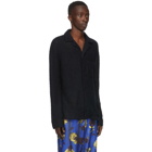 Opening Ceremony Black Mohair Knit Shirt