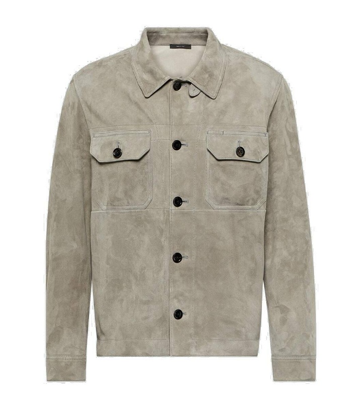 Photo: Tom Ford Single-breasted suede overshirt