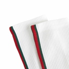 Gucci Men's Web Stripe Socks in White