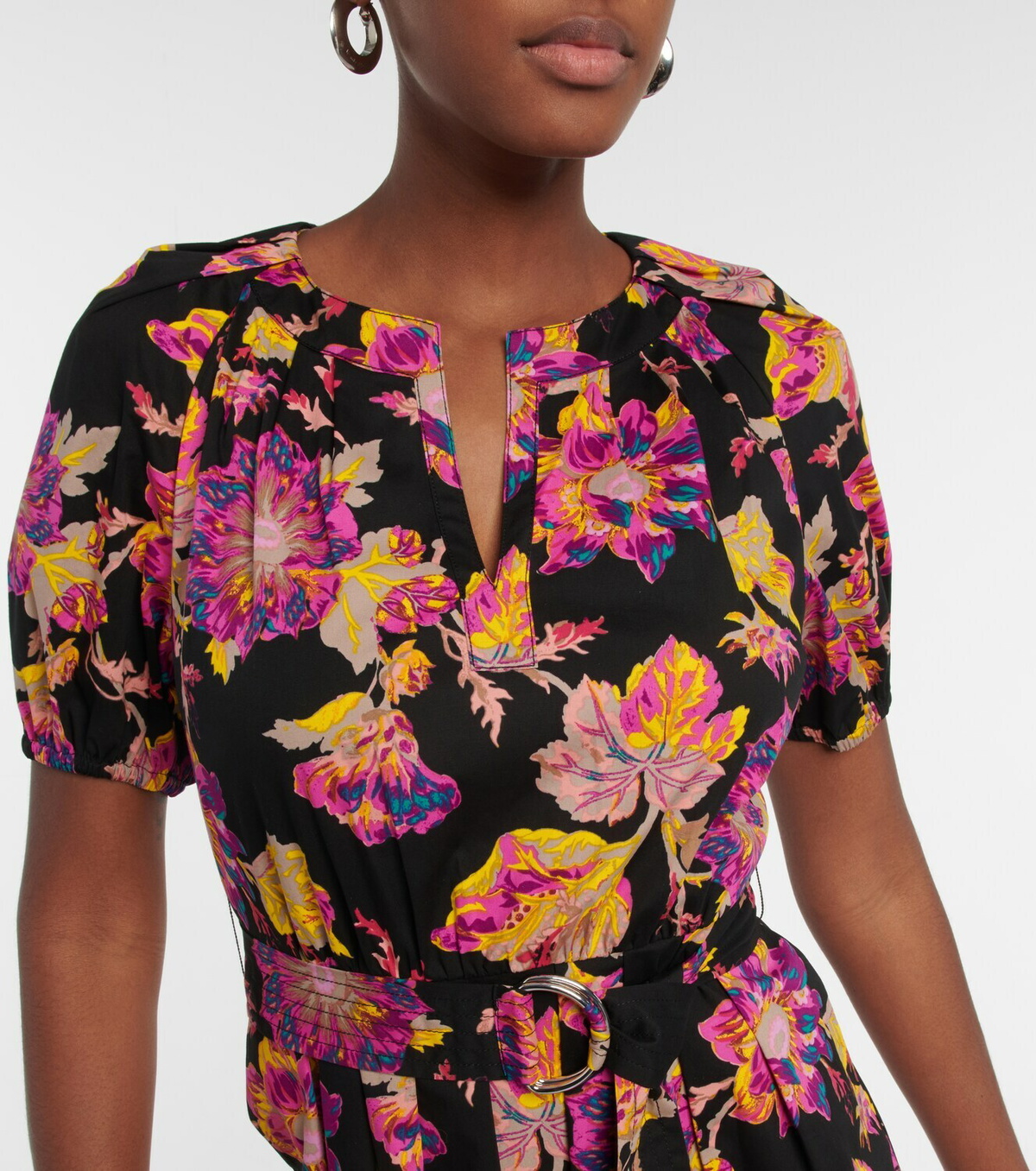 DVF ワンピース Lindy floral cotton midi dress798691 Diane von Furstenberg - Lindy floral cotton midi dress Diane