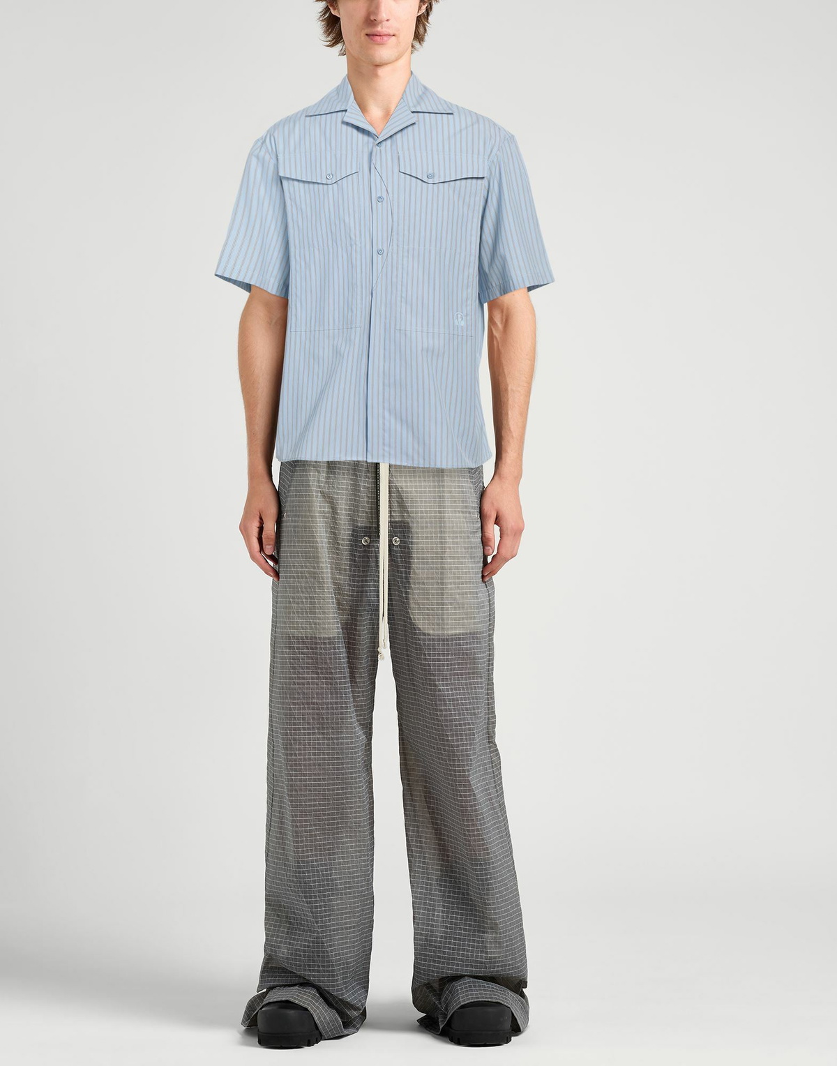 Neil Barrett Mens Shirt Light in Blue