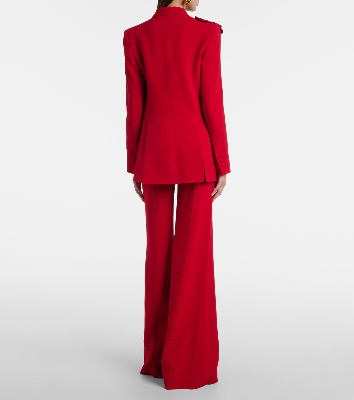 Elie Saab High-rise cady flared pants