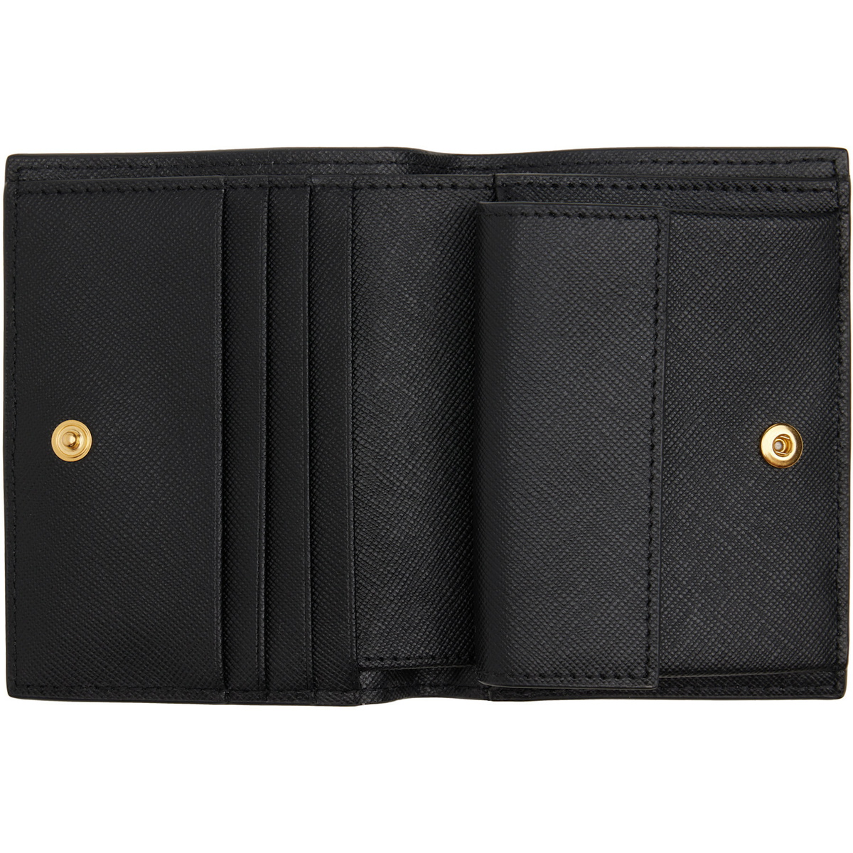 Marni Black Saffiano Leather Bi-Fold Wallet