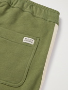 OLIVER SPENCER LOUNGEWEAR - Harris Tapered Organic Fleece-Back Cotton-Jersey Sweatpants - Green