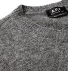 A.P.C. - Diego Mélange Wool-Blend Sweater - Gray