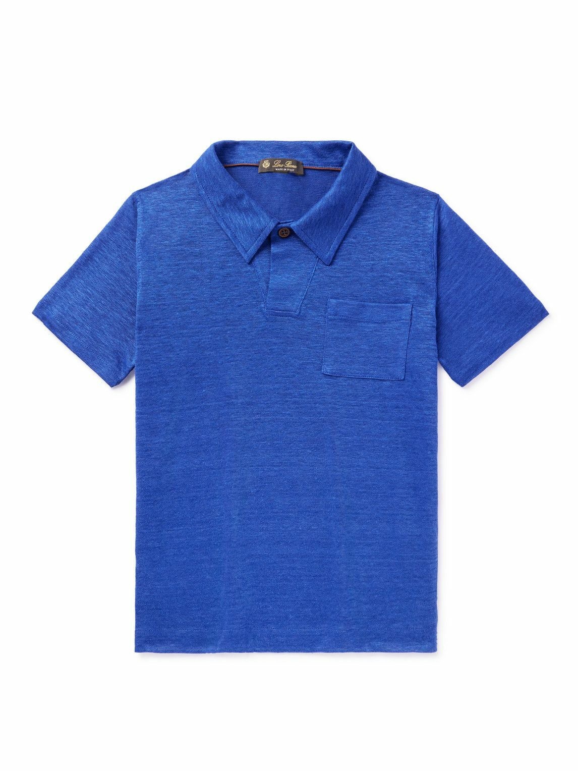 Photo: Loro Piana Kids - Coastline Linen-Jersey Polo Shirt - Blue