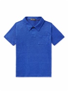 Loro Piana Kids - Coastline Linen-Jersey Polo Shirt - Blue