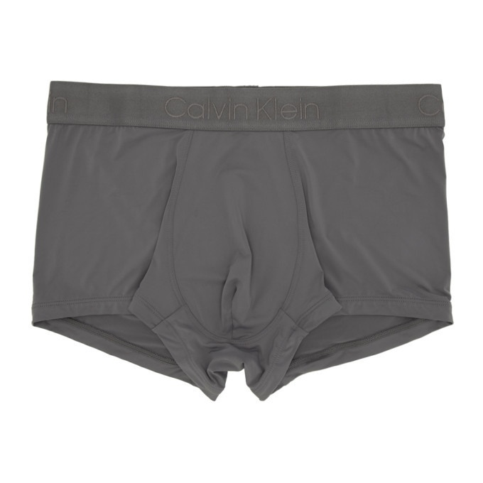 Photo: Calvin Klein Underwear Grey Micro Low-Rise Boxer Briefs