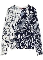 High Notion Floral-intarsia Knitted Jumper Navy