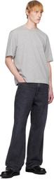 Marine Serre Gray Moon Logo Jersey Loose Fit T-shirt