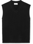 Mr P. - Cable-Knit Cashmere Sweater Vest - Black