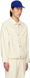nanamica Off-White Cropped Denim Jacket