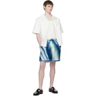Casablanca Blue 'The Art Of The Serve' Silk Shorts