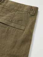 NN07 - Armi Straight-Leg Linen Cargo Shorts - Green