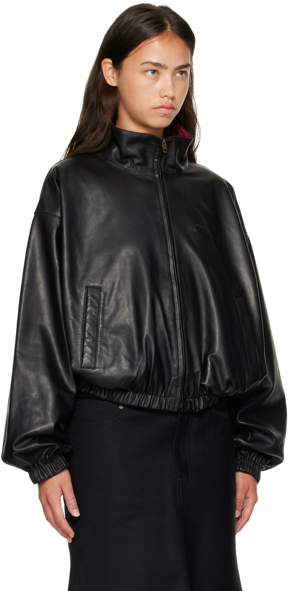 Balenciaga Black Tracksuit Reversible Lambskin Jacket