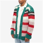Wood Wood Men's Kalle Loose Knit Cardigan in Coral Red