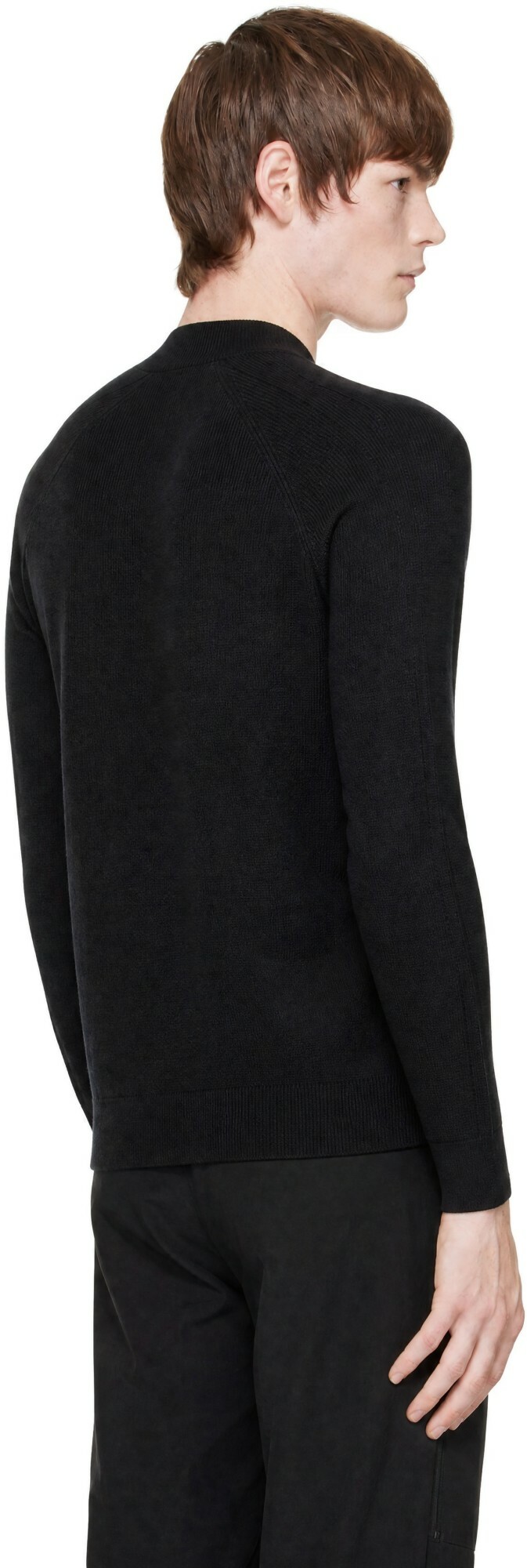 Veilance Black Conic Wool Midlayer Sweater