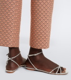 Aquazzura Love Struck embellished leather sandals
