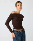 Steve Madden Ryder Knit Top in Cocoa
