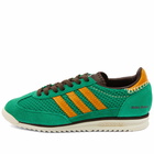 Adidas Originals x Wales Bonner SL72 Sneakers in Team Green/Collegiate Gold