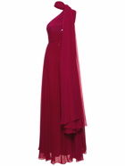 ELIE SAAB - One Shoulder Chiffon Cutout Long Dress