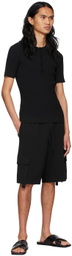 ANDREĀDAMO SSENSE Exclusive Black Viscose Henley