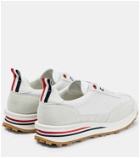 Thom Browne - Mesh and suede-trimmed sneakers