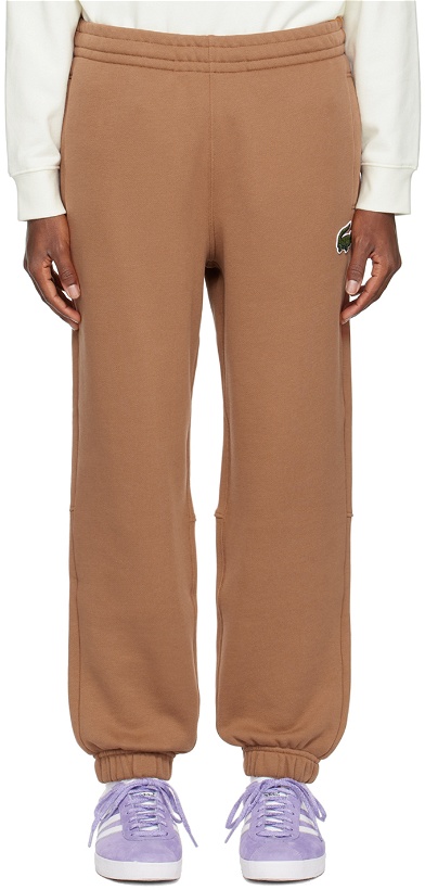 Photo: Lacoste Brown Embroidered Lounge Pants