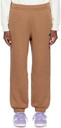 Lacoste Brown Embroidered Lounge Pants