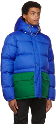The North Face Blue & Green Down Colorblock Sierra Jacket