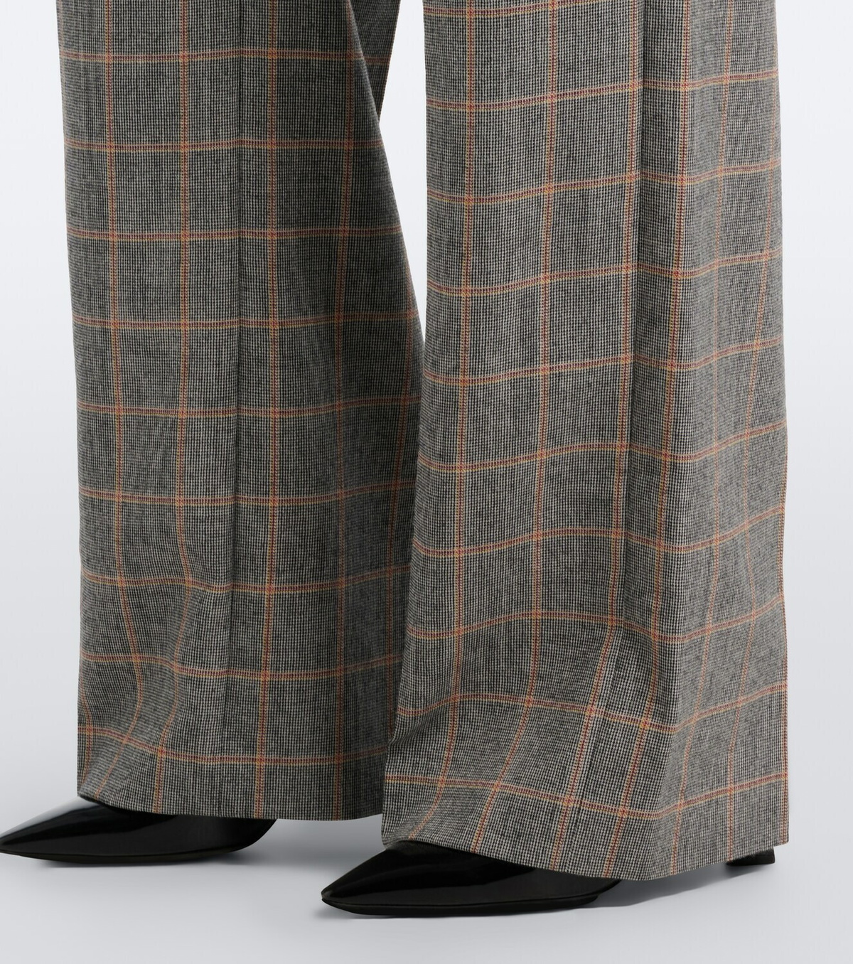 Stella McCartney Checked wool wide-leg pants